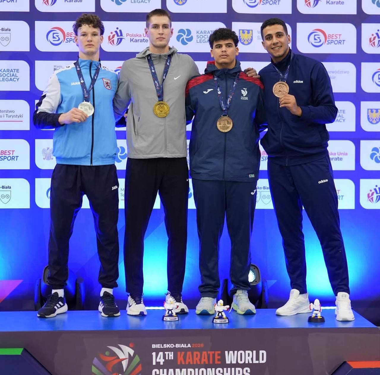 Belarusian Ivan Kudinov took the gold of the U21 world championship in karate