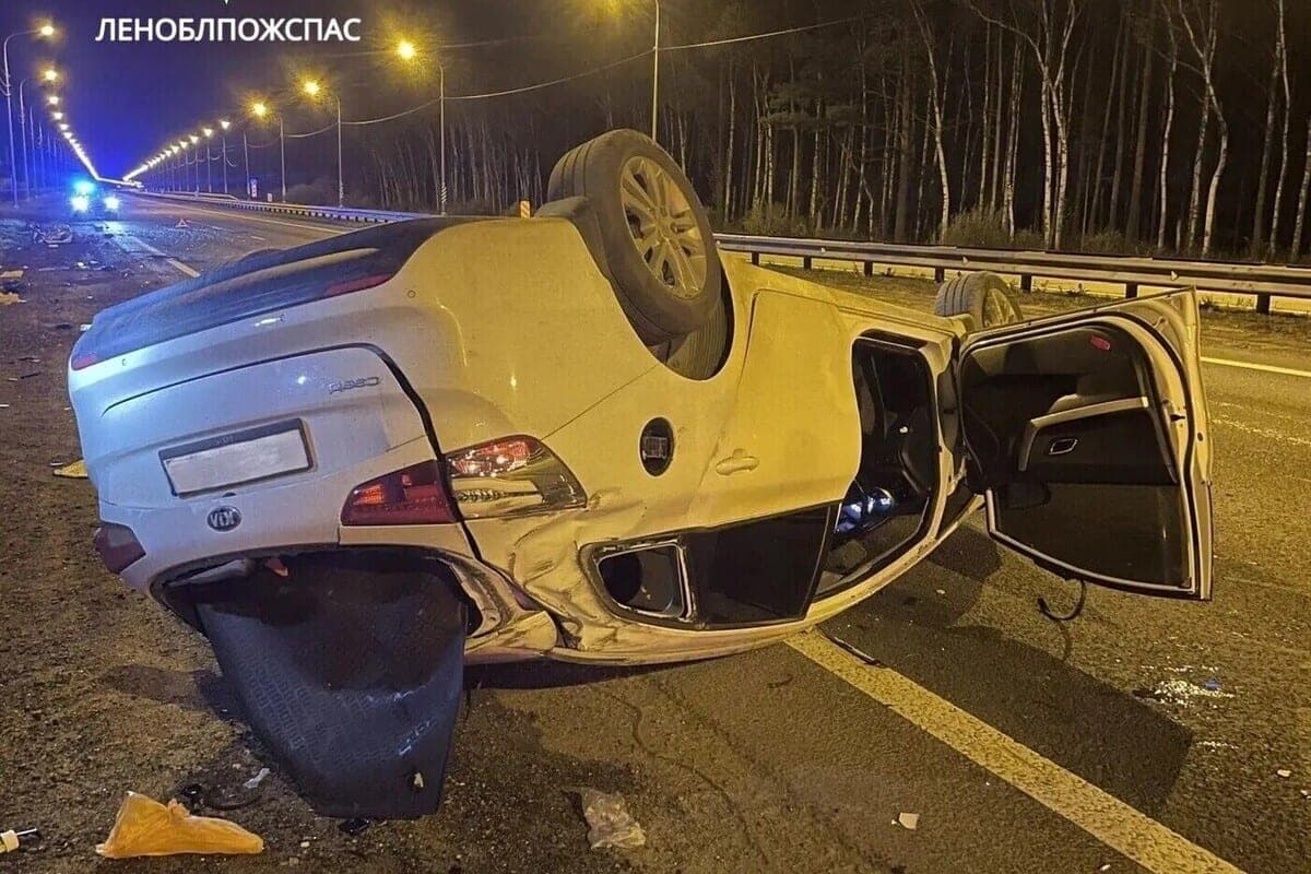 Rescuers in the Leningrad region stewed grain and took the injured driver from the car