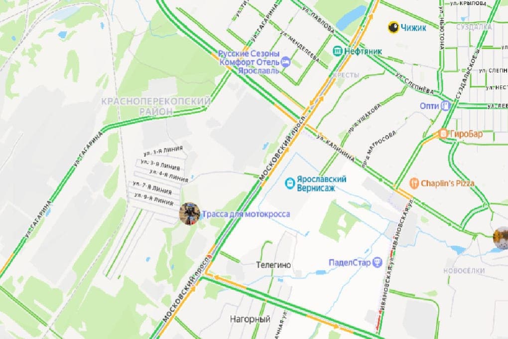 En Yaroslavl bloqueó el paso en la carretera M8