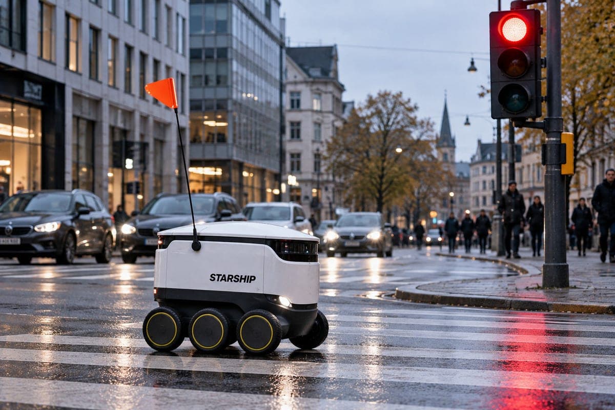 Delivery robot crashes in Estonian capital
