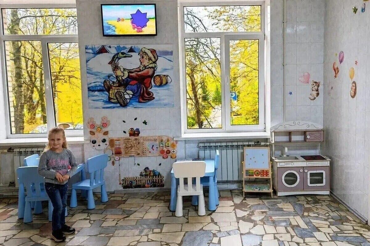 In the children's clinic of the Serpukhov hospital there was a new play area