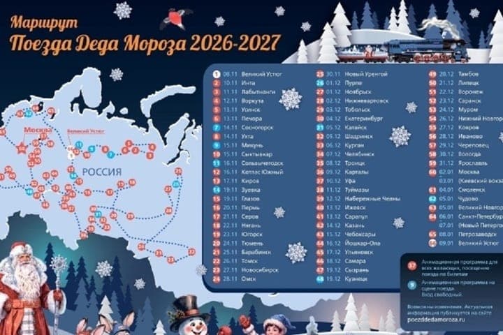 Karelia will meet Santa Claus train in January: details of arrival