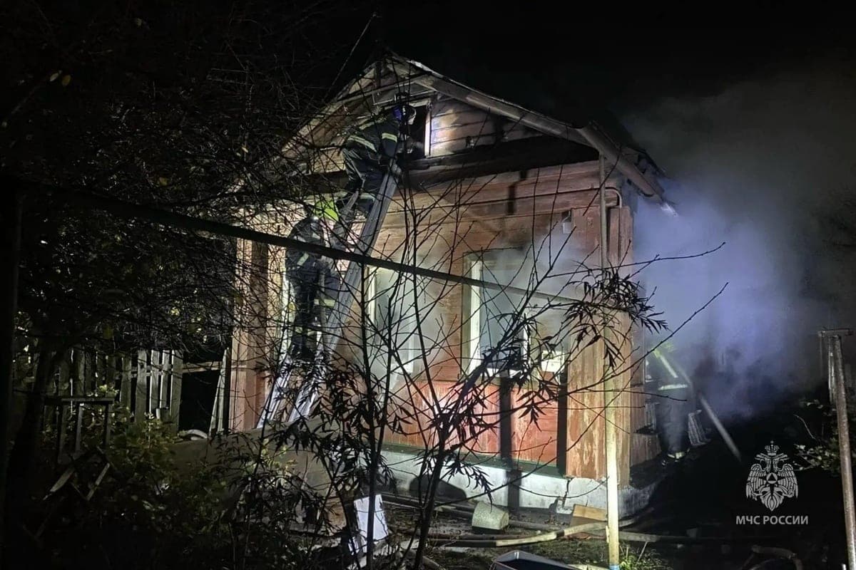 A private house caught fire in Shuya