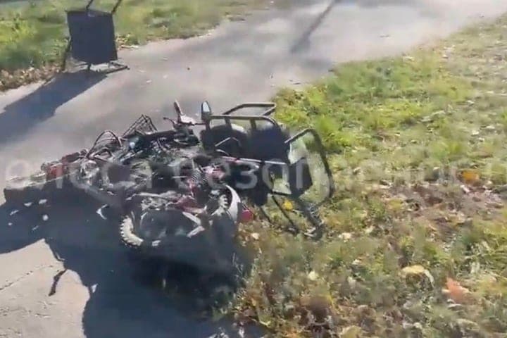 In Tambov at the intersection faced LADA Granta and electriccycle