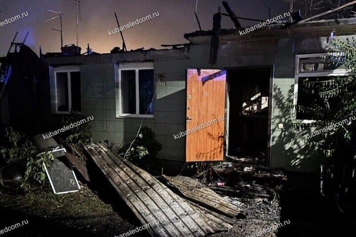 An elderly man died in a burned house at night in Dinskaya