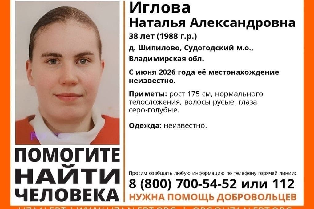 Во Владимирской области волонтеры 4 месяца ищут 38-летнюю Наталью Иголову