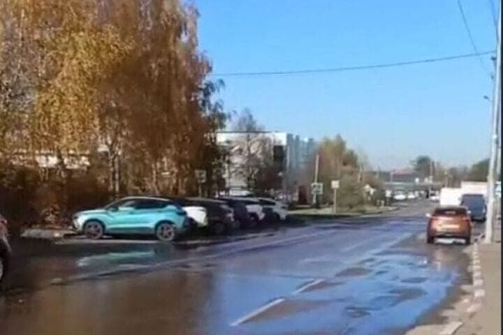 In Katyushka sewage is poured directly onto the roadway