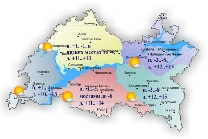 In Tatarstan wird sich am 28. Oktober bis zu 15 Grad erwärmen