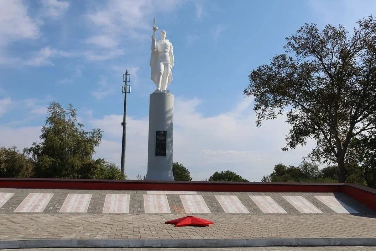 In the village of Caucasian lit the Eternal flame at the updated memorial