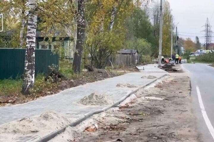 In Yaroslavl on the street Krivova will be a new sidewalk