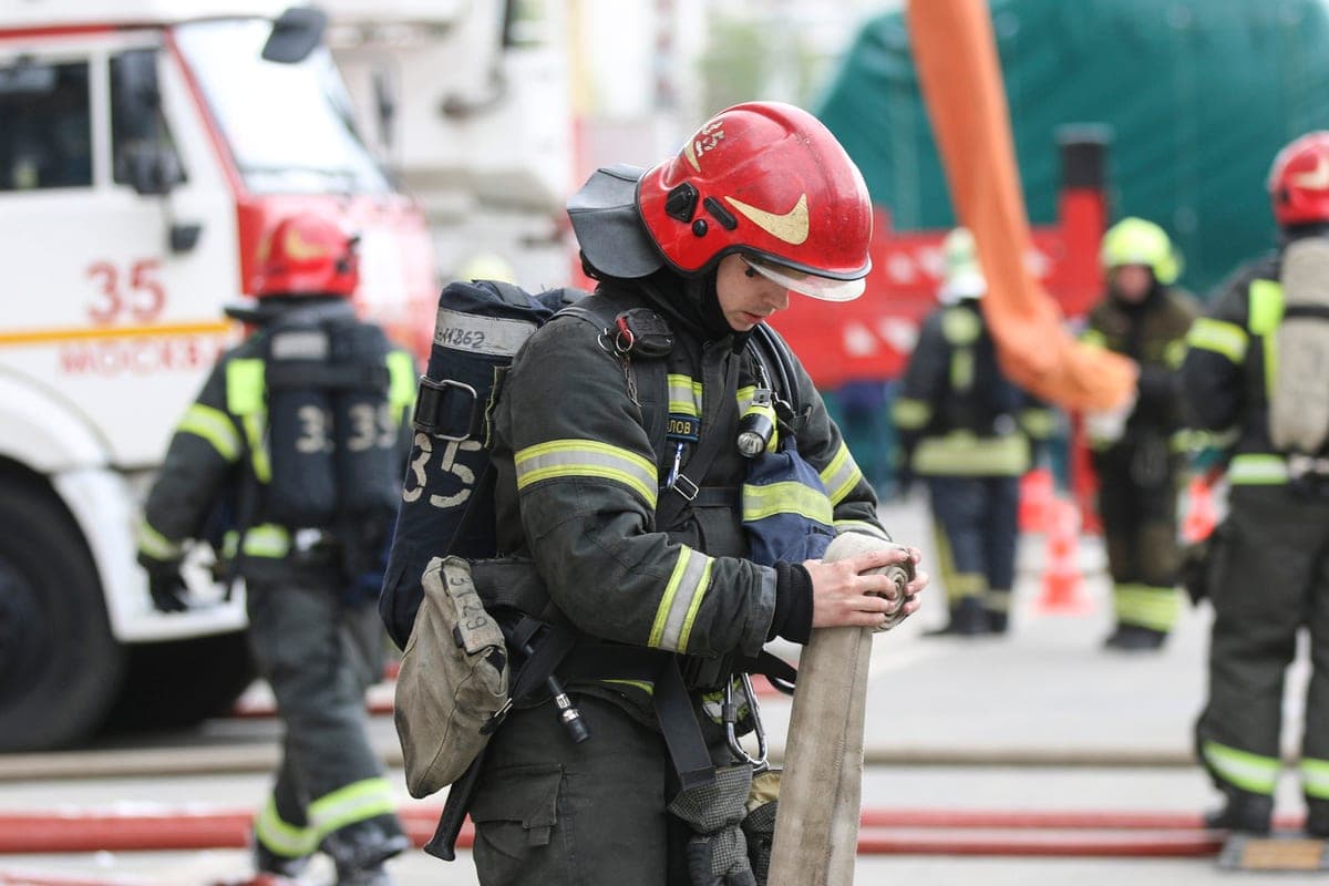 Firefighters eliminated open burning in a warehouse near Rostov