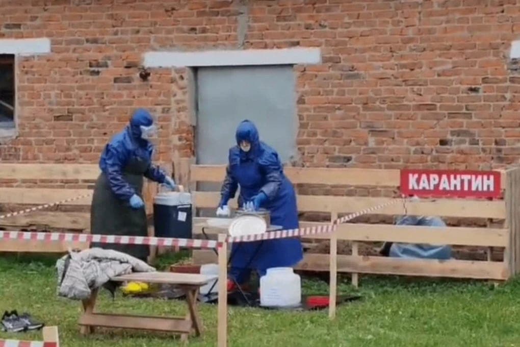 In Kaluga inszenierte Sukhinich den Schwerpunkt Maul- und Klauenseuche