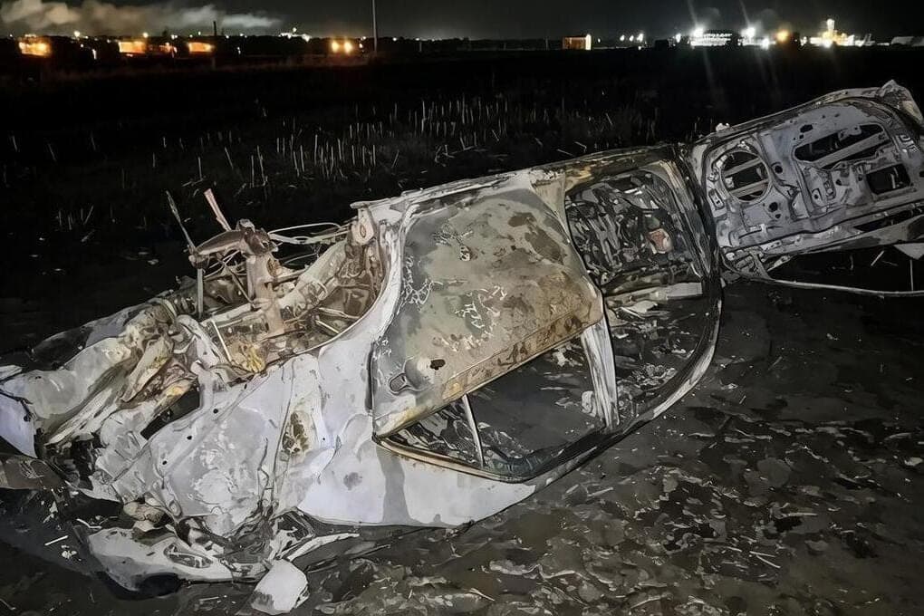 Camry driver and passenger burned alive after tipping over in ditch