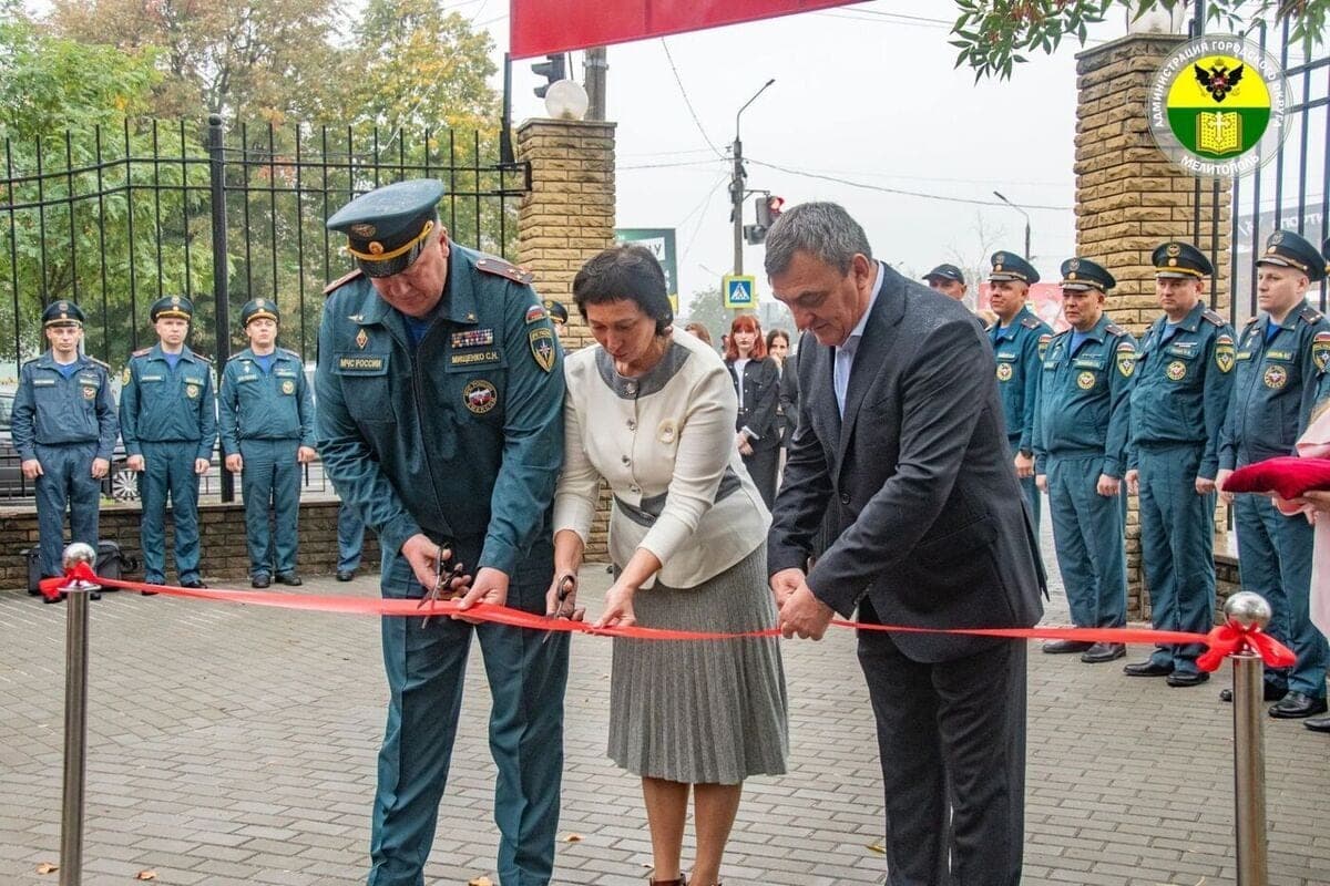 В Мелитополе открылся сквер Огнеборцев