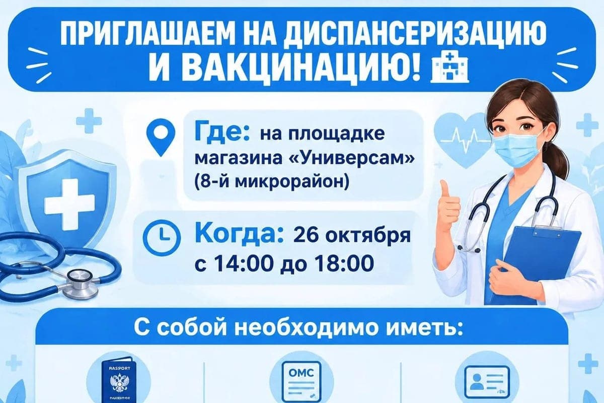 Жители восточной части Элисты смогут пройти диспансеризацию