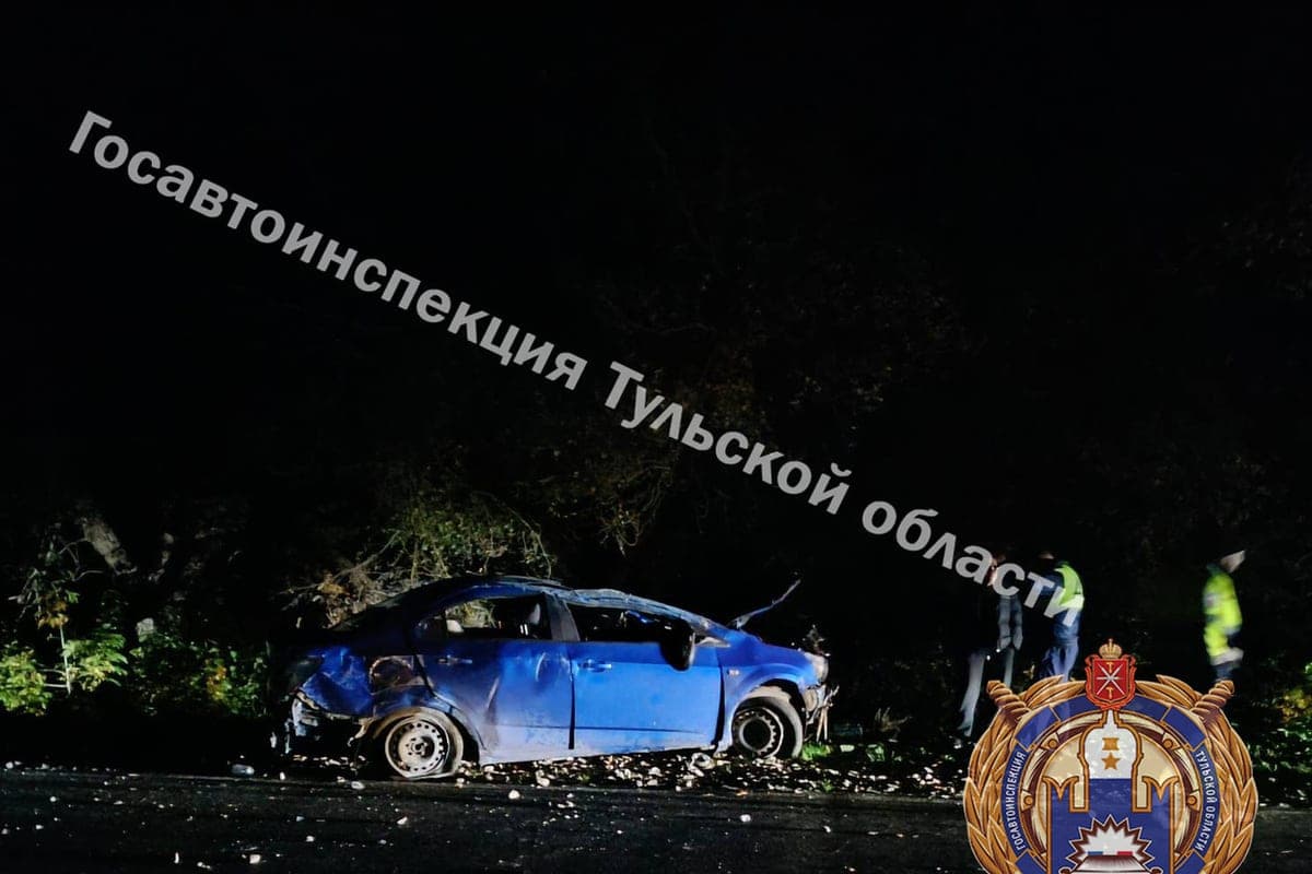 Новомосковец на синем Chevrolet улетел в кювет и опрокинулся в темноте