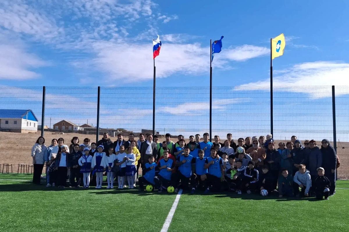 In the village of Kalmykia opened a new football field