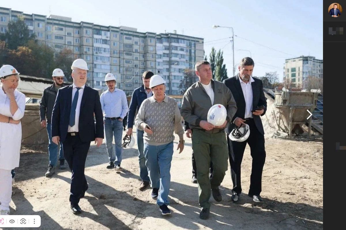 Shuvaev assessed the progress of work on the construction of the building of the city hospital No. 2 in Belgorod