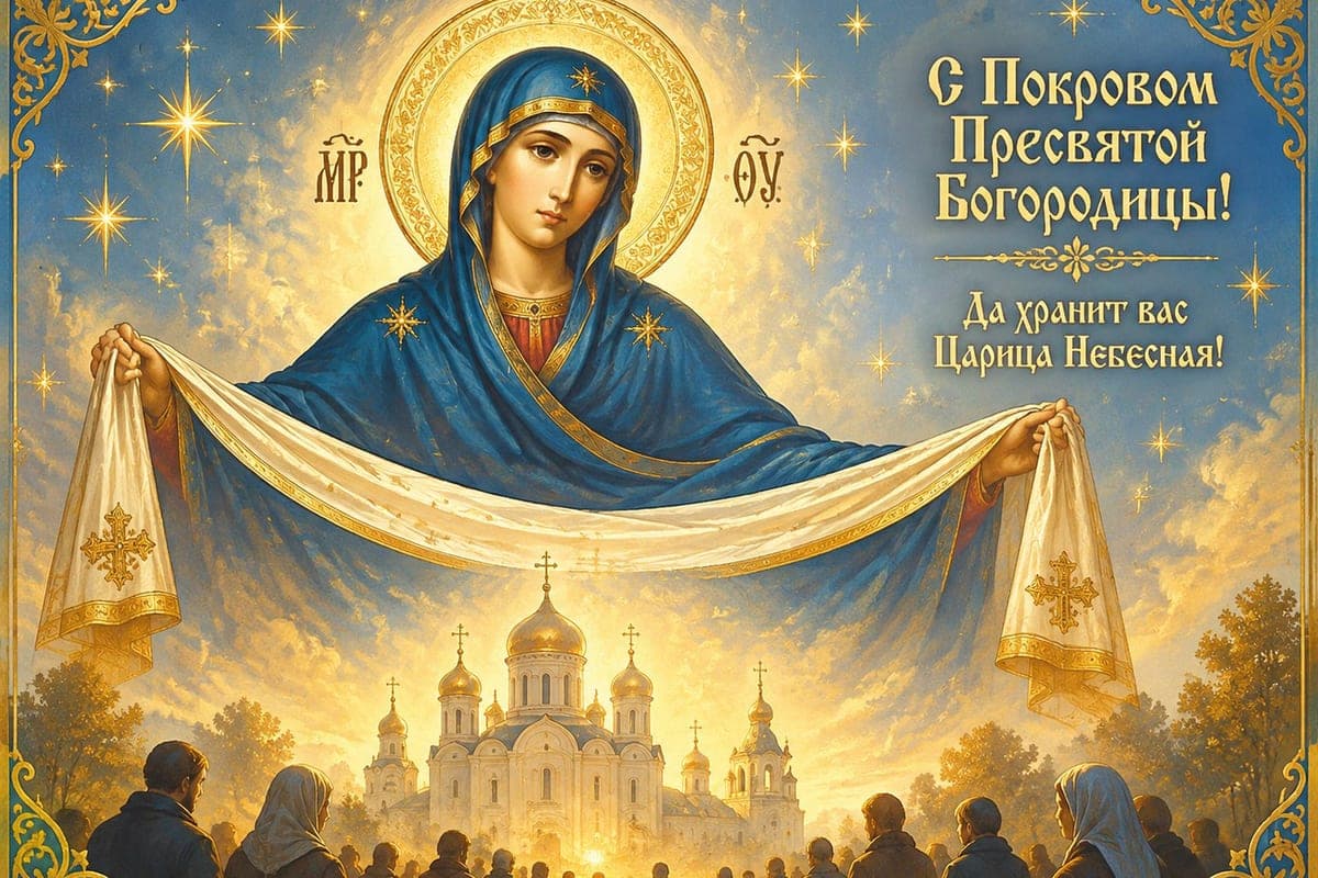 The Cover of the Most Holy Mother of God 2026: kind, beautiful and soulful postcards and pictures with the holiday
