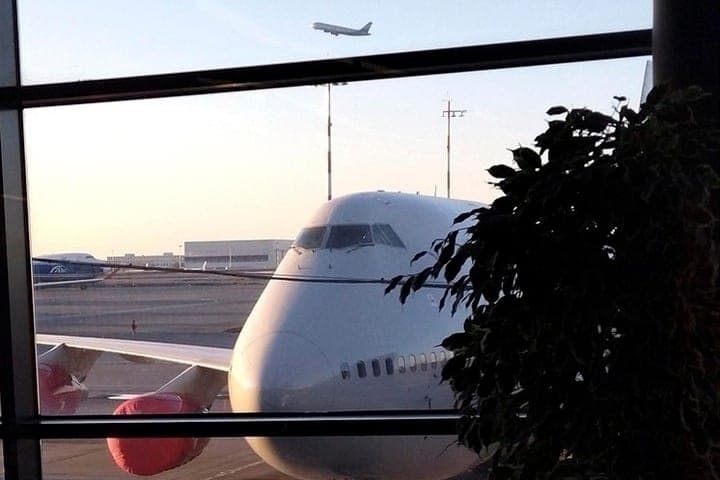 The plane urgently sat down due to a report of a bomb on board