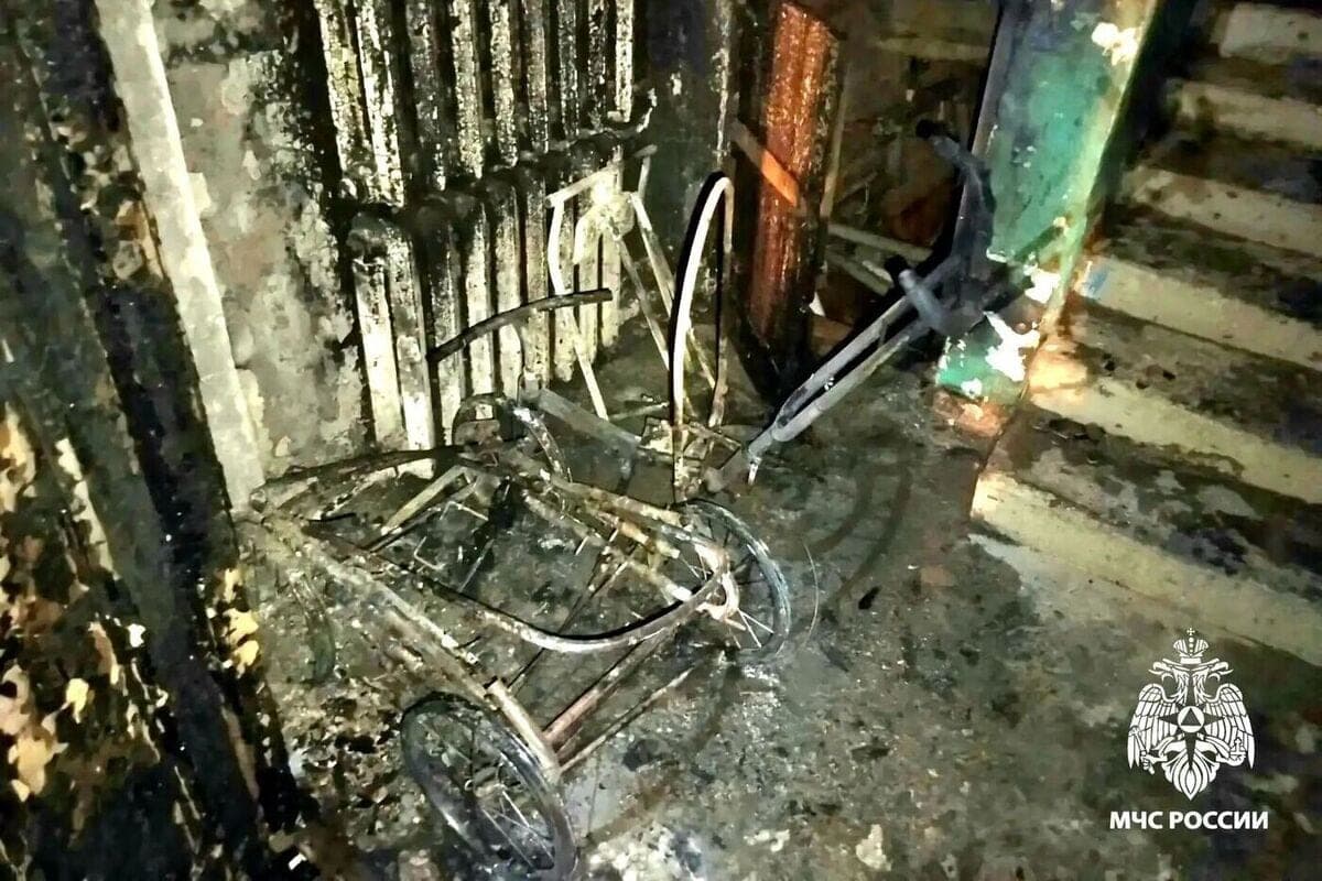 In Yartsevskaya high-rise building because of the fire evacuated residents