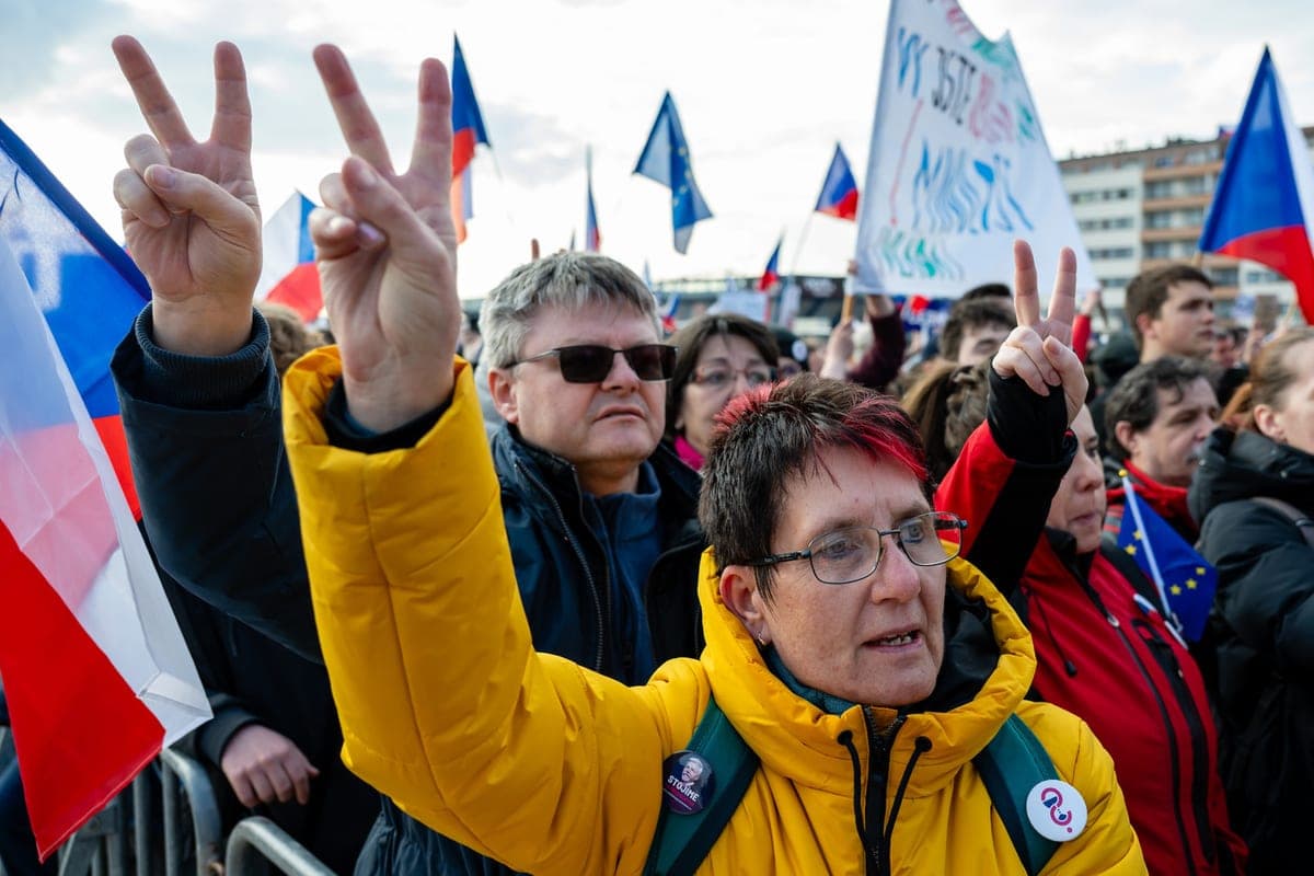 In the Czech Republic, protesters wanted to break into the Parliament