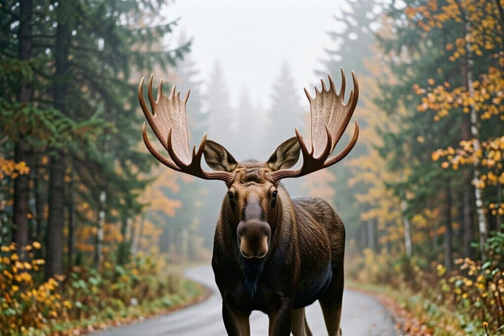 " Halftons on the hood " : Pskov drivers warned of the deadly danger of encounters with moose on the roads