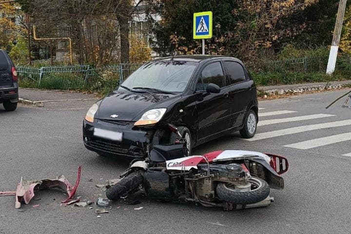 In Oryol village Zmievka woman on the “Matiz” faced a motorcyclist