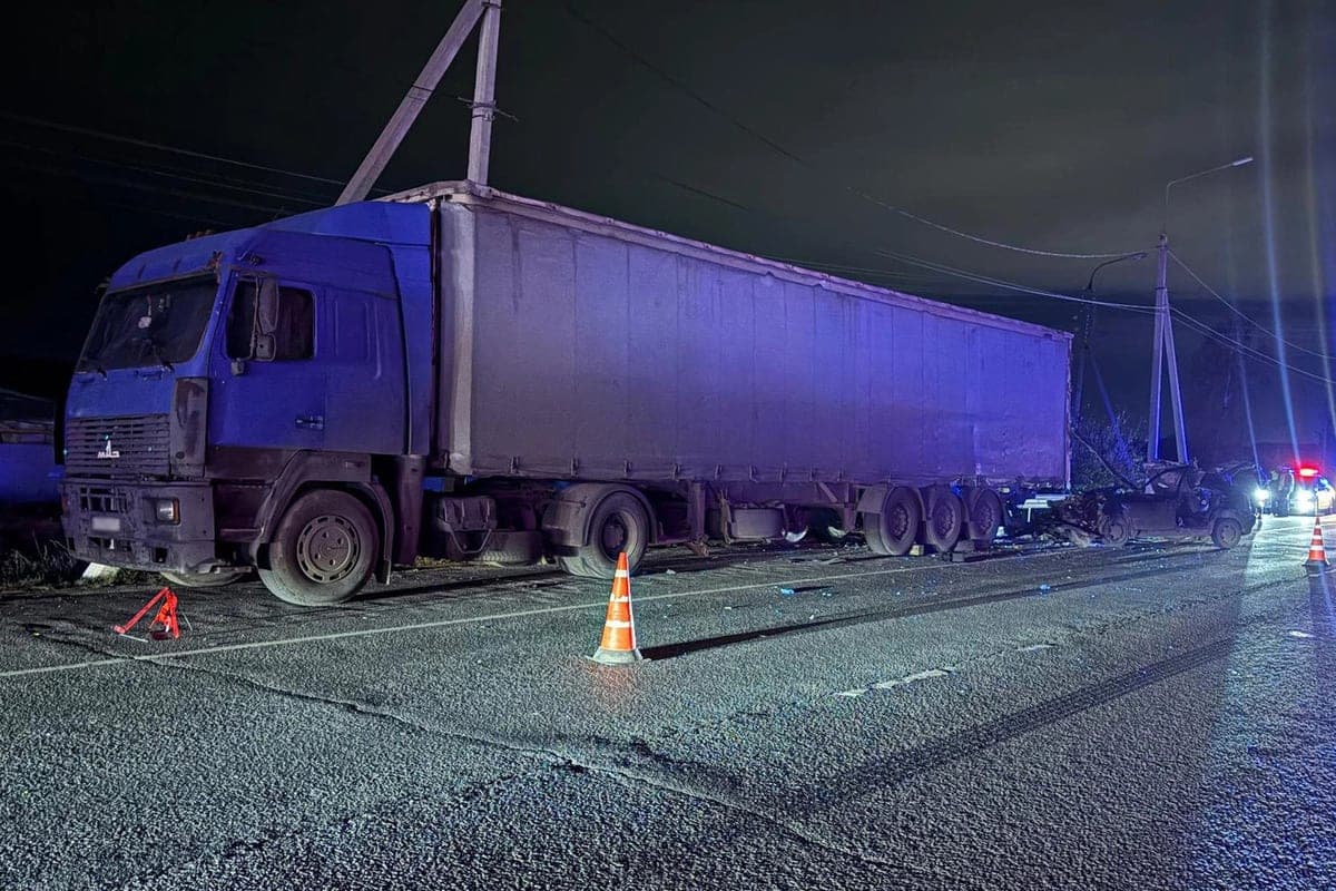In the Orel region, a 22-year-old motorist died in a collision with a truck