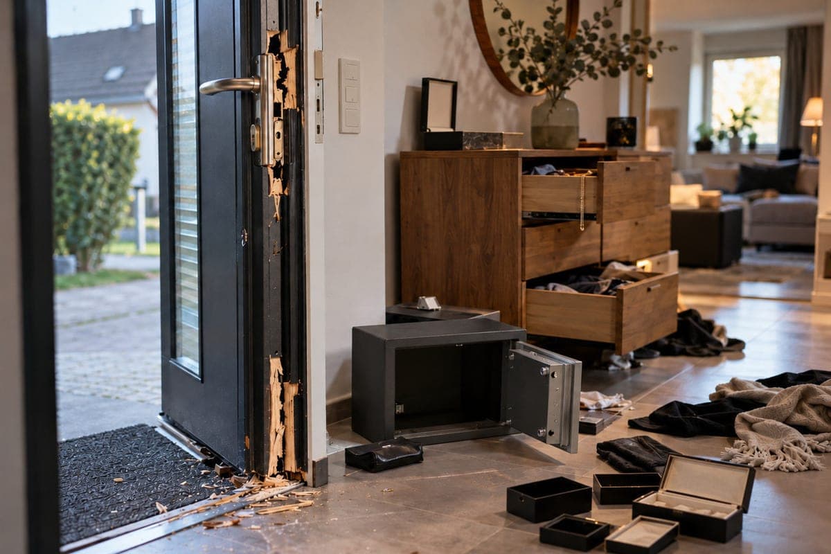 Prey burglars became an empty safe, watch and perfume