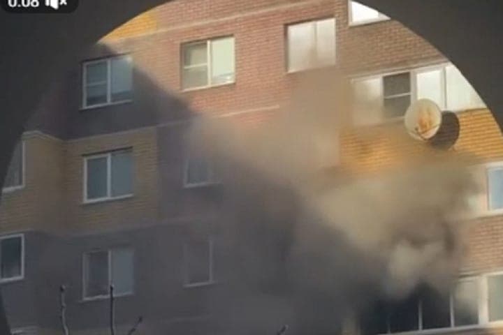 Street fire. Kazakova: people could not leave, asked for help through chat