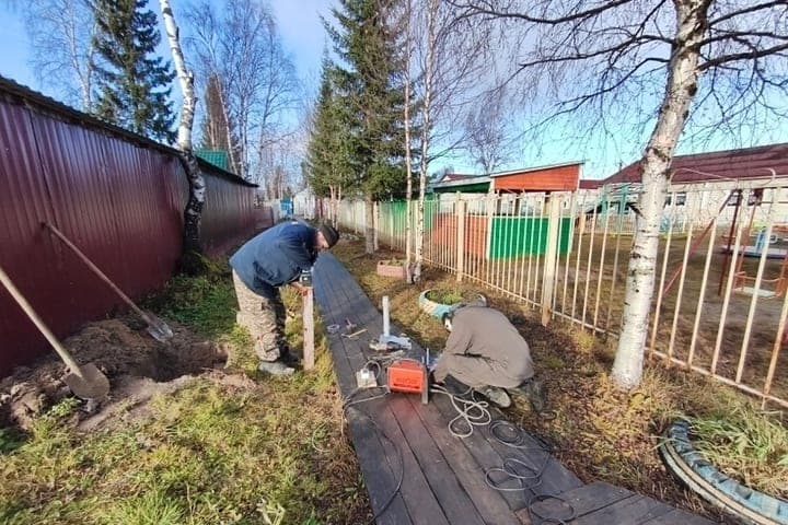 В Коткино продолжаются работы по благоустройству