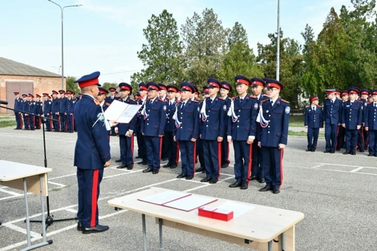 In Kalmykia, the cadets of the Investigative Committee took the oath and received the banner