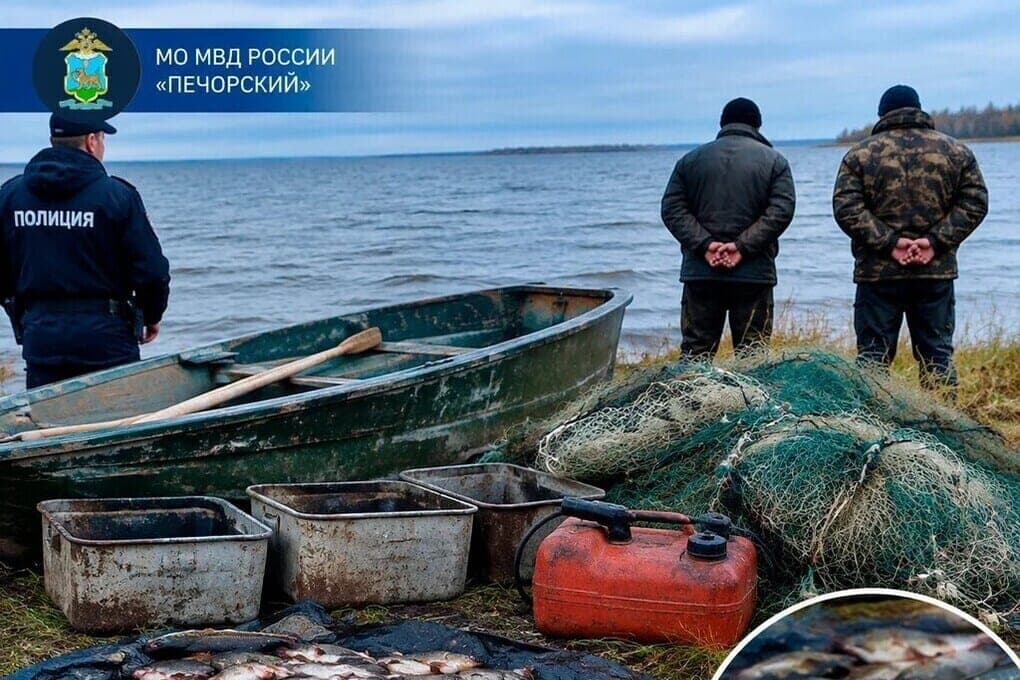 В Печорском округе пресечён незаконный вылов рыбы в акватории Псковского озера