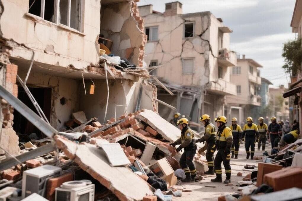 In Panama after the earthquake evacuated people from high-rises