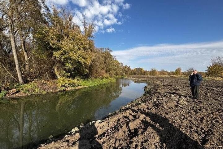 In the Nizhnelomovsk district early completed clearing of the riverbed Lomovka