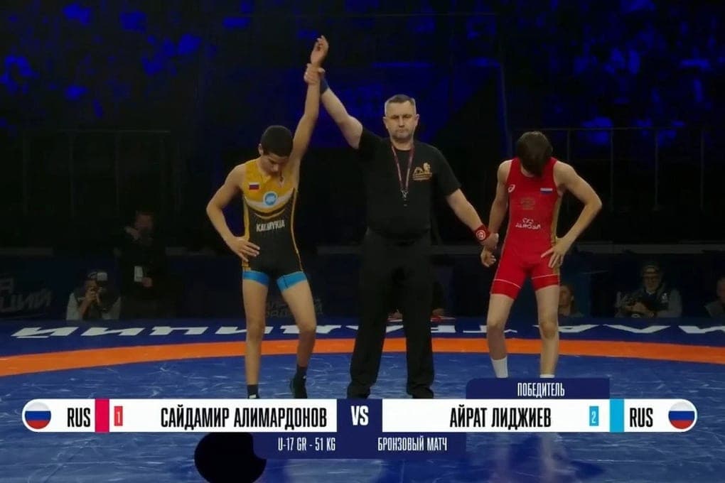 Kalmyk wrestler Airat Lidzhiev took bronze at the tournament “The Power of Traditions” in Novosibirsk
