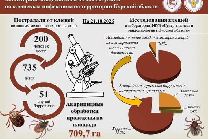 In the Kursk region from tick bites suffered 2 thousand people