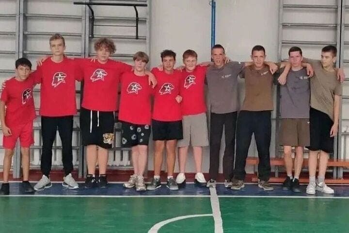 A friendly football match was held at Berdyansk school