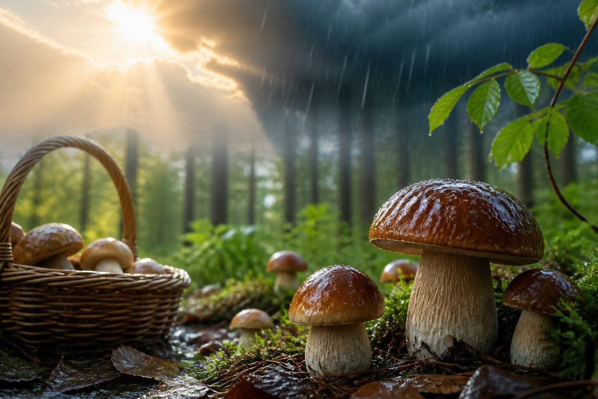 Browns please mushroom pickers with harvest