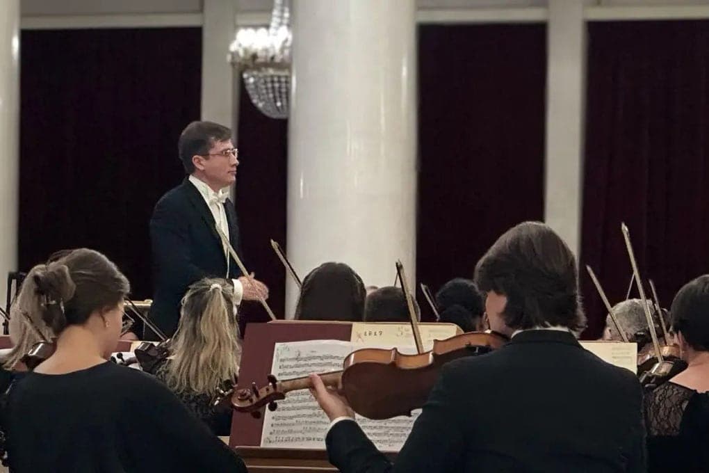 Tambov conductor Alexei Morgunov for the first time performed with the orchestra of the St. Petersburg Philharmonic