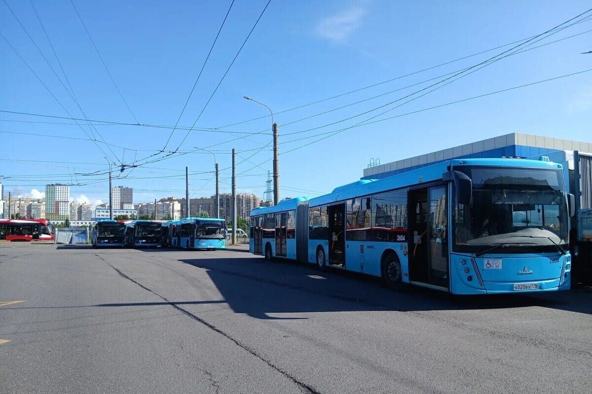 Sur la route 396A à Kolpino, deux bus supplémentaires
