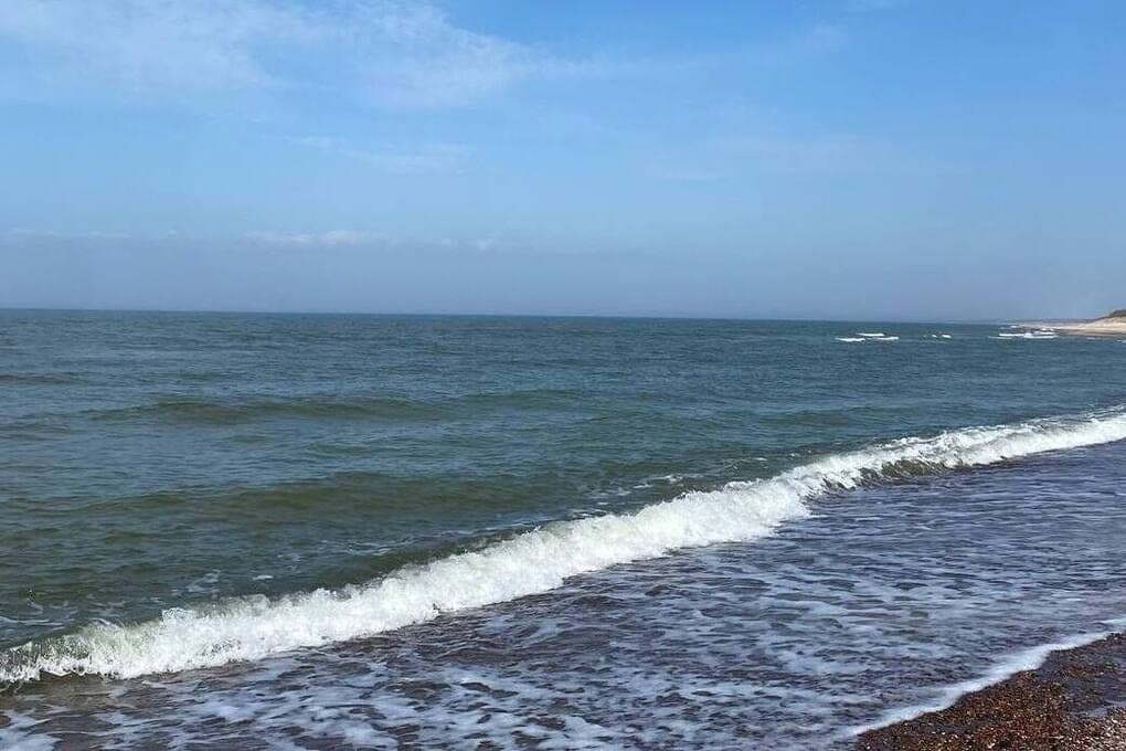 On the coast of the Kaliningrad region noticeably receded water