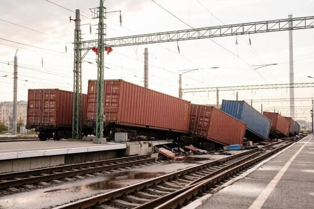 В Котельниках сошли с рельсов три грузовых вагона