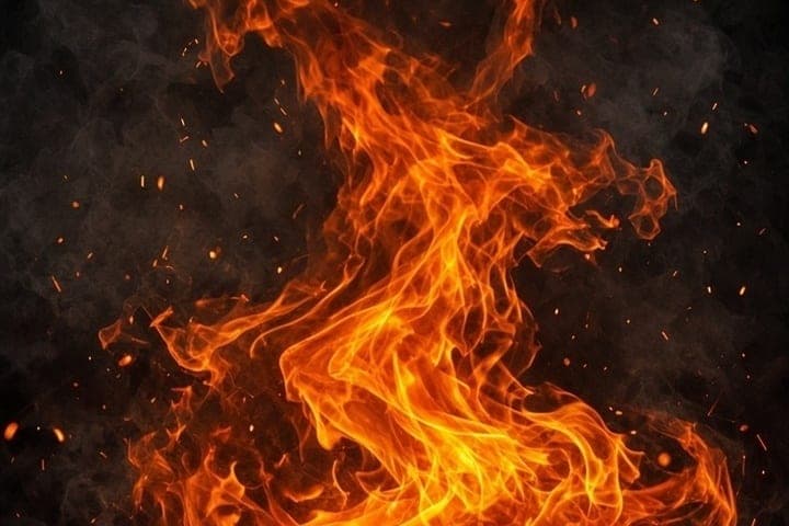 In the area of Buryatia night fire destroyed the attic floor of the garage