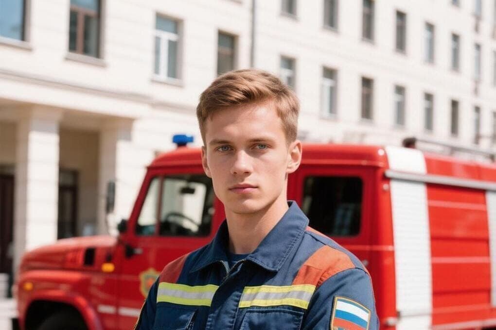 In Pskov in small-zone lane burned cabin tractor