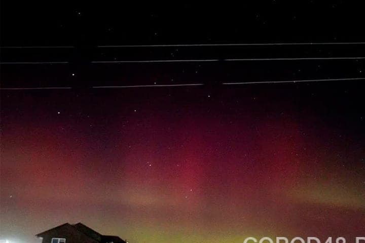 Lipchanka photographed the bright Northern lights in the Dobrovsk district