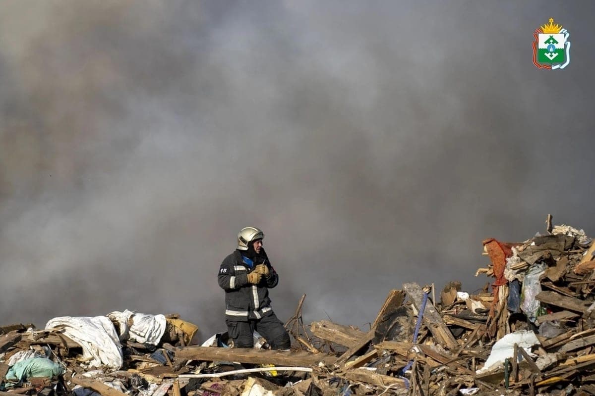 The area of open burning at the MSW landfill in Naryan-Mar is reduced