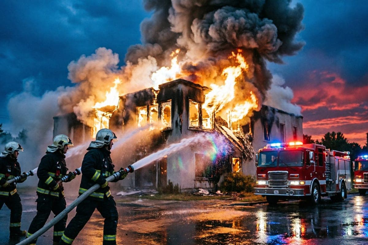 Пожар в деревне Бабаево тушили 9 специалистов