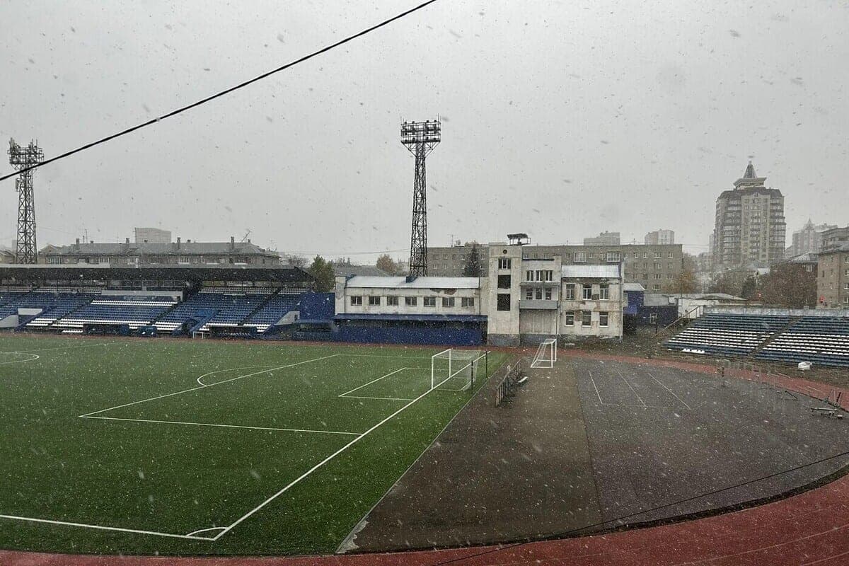 The first snow fell in Barnaul on October 15